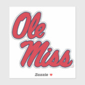 Universiteit van Mississippi | OLE Miss Script Sticker (Vel)