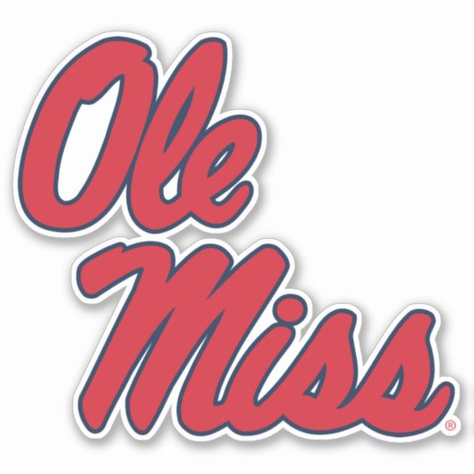 Universiteit van Mississippi | OLE Miss Script Sticker (Voorkant)