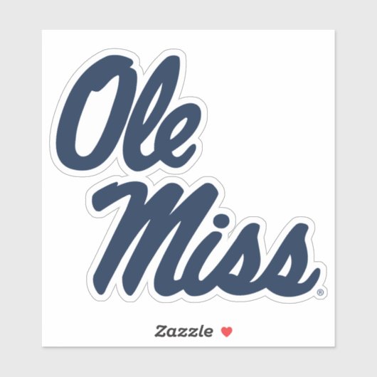Universiteit van Mississippi | OLE Miss Script Sticker (Vel)