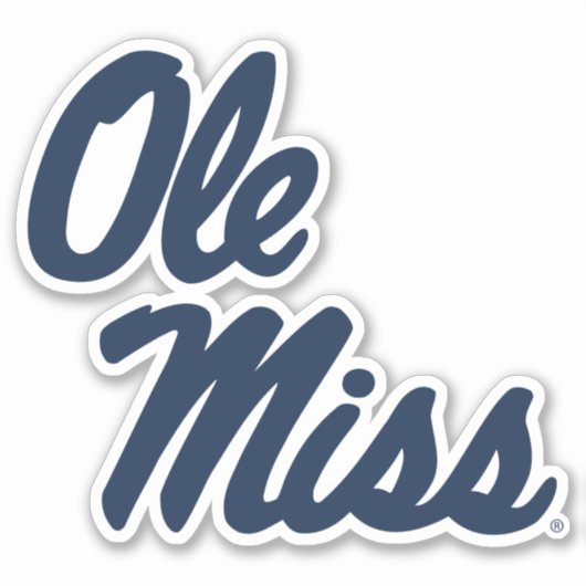 Universiteit van Mississippi | OLE Miss Script Sticker (Voorkant)