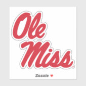 Universiteit van Mississippi | OLE Miss Script Sticker (Vel)
