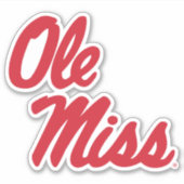 Universiteit van Mississippi | OLE Miss Script Sticker (Voorkant)