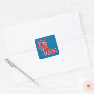 Universiteit van Mississippi   OLE Miss Script Vierkante Sticker