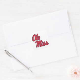 Universiteit van Mississippi | OLE Miss Script Vierkante Sticker