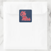 Universiteit van Mississippi | OLE Miss Script Vierkante Sticker (Tas)