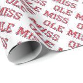 Universiteit van Mississippi | Ole Miss Wordmark Cadeaupapier (Rol Hoek)
