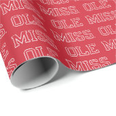 Universiteit van Mississippi | Ole Miss Wordmark Cadeaupapier (Rol Hoek)