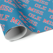 Universiteit van Mississippi | Ole Miss Wordmark Cadeaupapier (Rol Hoek)