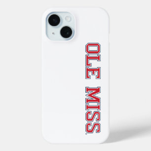 Universiteit van Mississippi Ole Miss Wordmark iPhone 15 Case