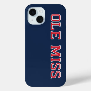 Universiteit van Mississippi Ole Miss Wordmark iPhone 15 Case