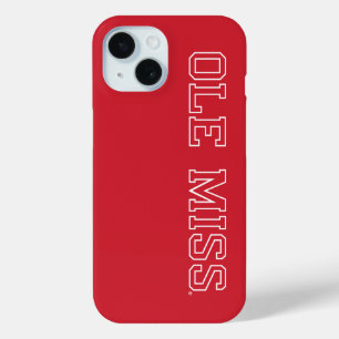 Universiteit van Mississippi Ole Miss Wordmark iPhone 15 Case