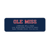 Universiteit van Mississippi | Ole Miss Wordmark Etiket (Voorkant)