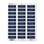 Universiteit van Mississippi | Ole Miss Wordmark Etiket (Full Sheet)