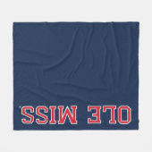 Universiteit van Mississippi | Ole Miss Wordmark Fleece Deken (Voorkant (Horizontaal))