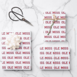 Universiteit van Mississippi Ole Miss Wordmark Inpakpapier Vel