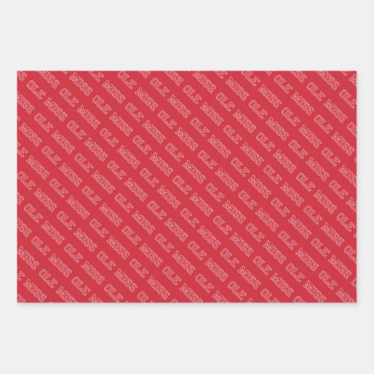 Universiteit van Mississippi | Ole Miss Wordmark Inpakpapier Vel (Voorkant)