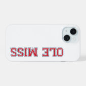Universiteit van Mississippi | Ole Miss Wordmark iPhone 15 Case (Achterkant horizontaal)
