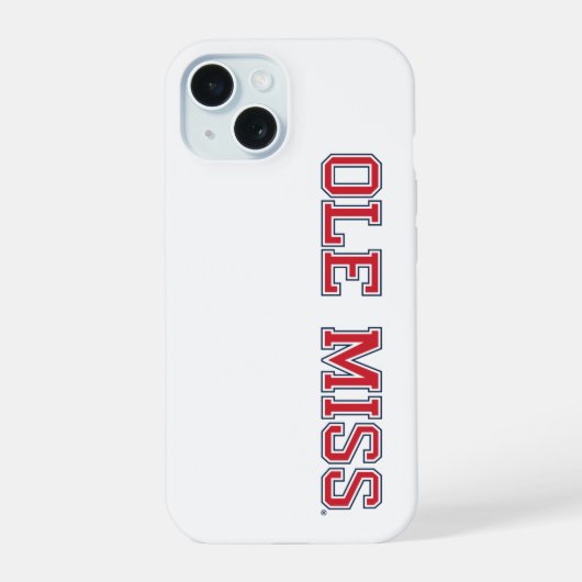 Universiteit van Mississippi | Ole Miss Wordmark iPhone 15 Case (Achterkant)