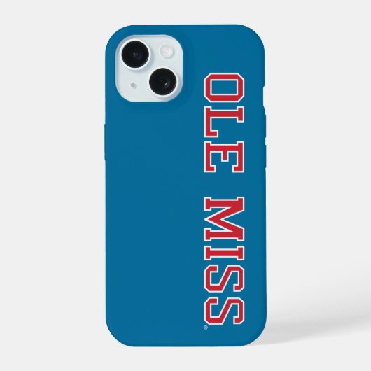 Universiteit van Mississippi | Ole Miss Wordmark iPhone 15 Case (Achterkant)