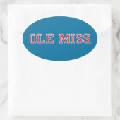 Universiteit van Mississippi | Ole Miss Wordmark Ovale Sticker (Tas)