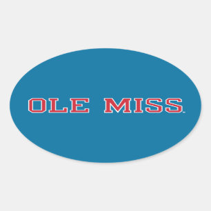 Universiteit van Mississippi   Ole Miss Wordmark Ovale Sticker