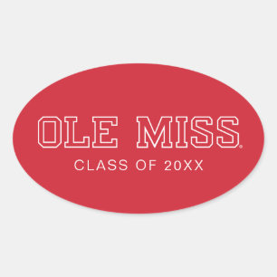 Universiteit van Mississippi   Ole Miss Wordmark Ovale Sticker
