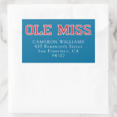 Universiteit van Mississippi | Ole Miss Wordmark Rechthoekige Sticker (Tas)