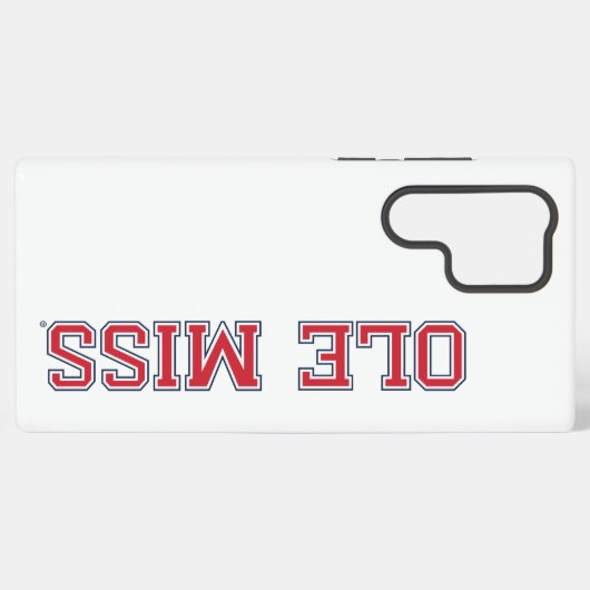 Universiteit van Mississippi | Ole Miss Wordmark Samsung Galaxy Hoesje (Achterkant horizontaal)