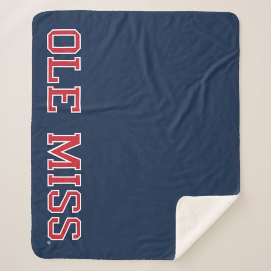 Universiteit van Mississippi | Ole Miss Wordmark Sherpa Deken (Voorkant)