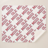 Universiteit van Mississippi | Ole Miss Wordmark Sherpa Deken (Voorkant (horizontaal))