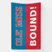 Universiteit van Mississippi | Ole Miss Wordmark Spandoek (Verticaal)