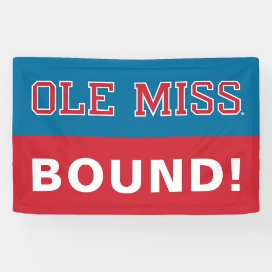 Universiteit van Mississippi | Ole Miss Wordmark Spandoek (Horizontaal)