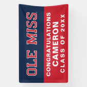 Universiteit van Mississippi | Ole Miss Wordmark Spandoek (Verticaal)