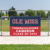 Universiteit van Mississippi | Ole Miss Wordmark Spandoek (Insitu)
