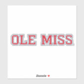 Universiteit van Mississippi | Ole Miss Wordmark Sticker (Vel)