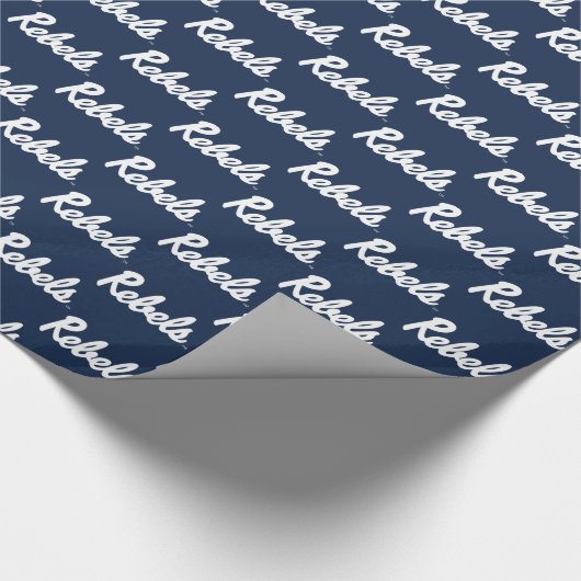 Universiteit van Mississippi | Rebels Script Cadeaupapier (Hoek)