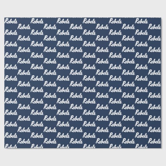 Universiteit van Mississippi | Rebels Script Cadeaupapier (Vlak)