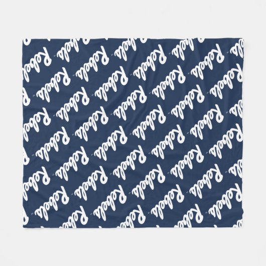 Universiteit van Mississippi | Rebels Script Fleece Deken (Voorkant (Horizontaal))