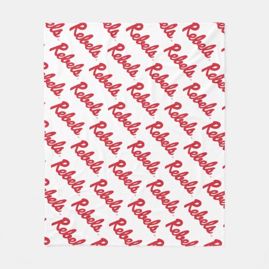 Universiteit van Mississippi | Rebels Script Fleece Deken (Voorkant)
