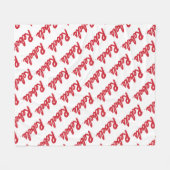 Universiteit van Mississippi | Rebels Script Fleece Deken (Voorkant (Horizontaal))