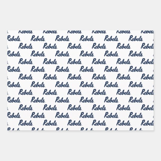 Universiteit van Mississippi | Rebels Script Inpakpapier Vel (Voorkant)