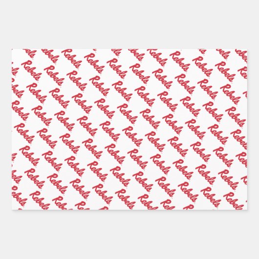 Universiteit van Mississippi | Rebels Script Inpakpapier Vel (Voorkant 2)