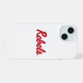 Universiteit van Mississippi | Rebels Script iPhone 15 Case (Achterkant horizontaal)