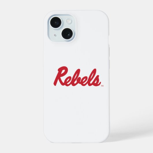 Universiteit van Mississippi | Rebels Script iPhone 15 Case (Achterkant)