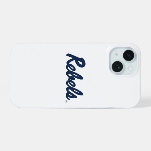 Universiteit van Mississippi | Rebels Script iPhone 15 Case (Achterkant horizontaal)