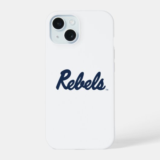 Universiteit van Mississippi | Rebels Script iPhone 15 Case (Achterkant)