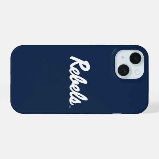 Universiteit van Mississippi | Rebels Script iPhone 15 Case (Achterkant horizontaal)