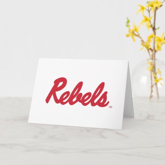 Universiteit van Mississippi | Rebels Script Kaart (Gele Bloem)