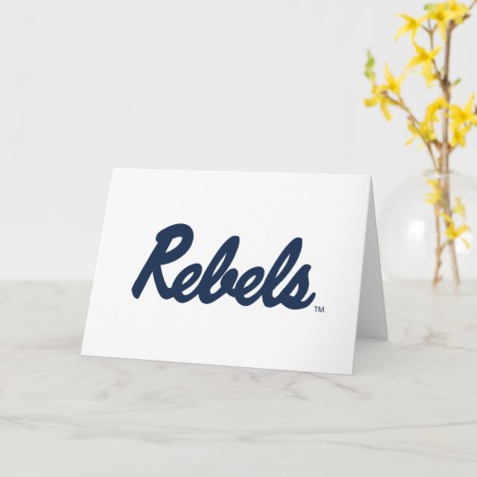 Universiteit van Mississippi | Rebels Script Kaart (Gele Bloem)