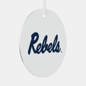 Universiteit van Mississippi | Rebels Script Metalen Ornament (Voorkant Rechts)